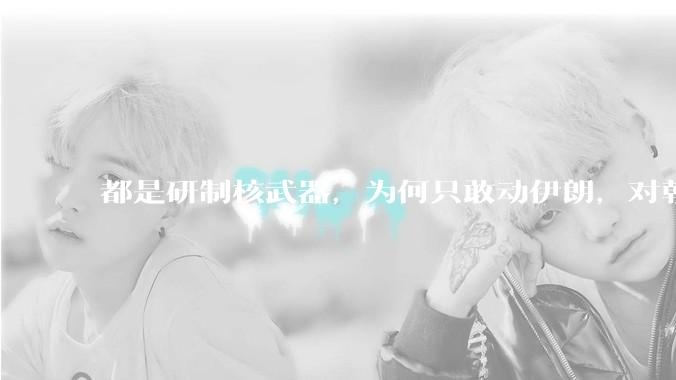 都是研制核武器，为何只敢动伊朗，对朝鲜确畏首畏尾？